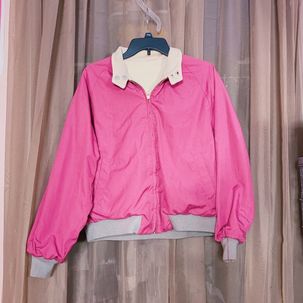 Vintage Hot Pink Bomber Jacket